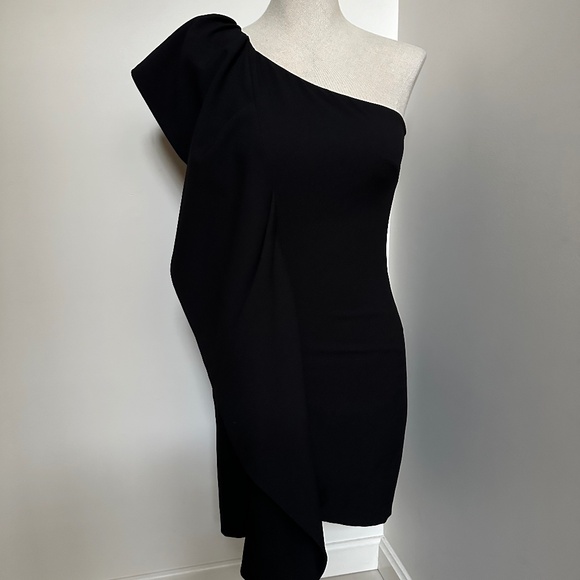 Calvin Klein Black One Shoulder Dress Size 2 - Picture 1 of 5